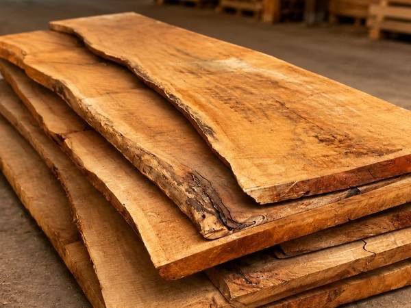 Live Edge Wood Slabs (Live Wood Table Tops) at Guru Kripa Timber & Plywood, Mohali — Punjab's largest timber range