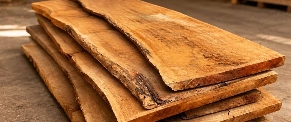 Live Edge Wood Slabs (Live Wood Table Tops) at Guru Kripa Timber & Plywood, Mohali — Punjab's largest timber range